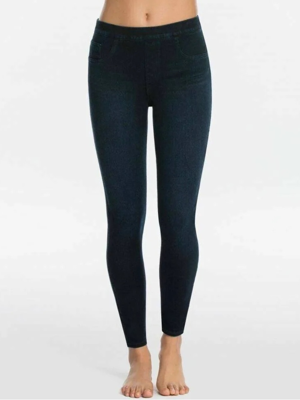 SPANX Leggings Black Ponte Ankle Tummy Control Pull On #20264R